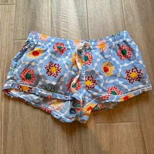 Large ban.do Blue Floral Women's pj Shorts